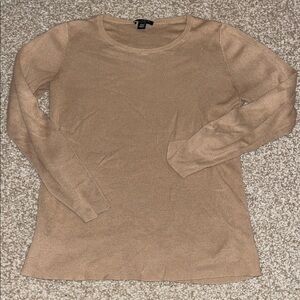 Tan 3/4 Sleeve Sweater